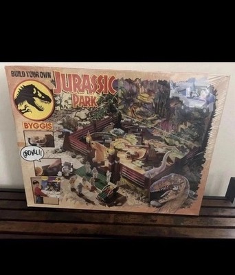 Build Your Own Jurassic Park Byggis Dinnosaur World Bricks Playset Sealed 1992