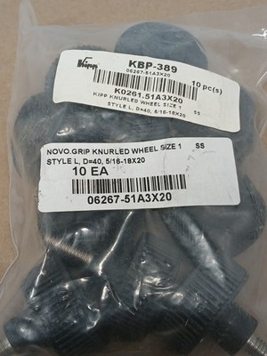Lot of 10  Grip Knurled Knob D40 5/16-18 x 20  KIPP  Novo NOS 