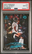 2023 Panini Luminance Khalil Herbert True #1/1 PSA 10 Gem Mint Platinum #12