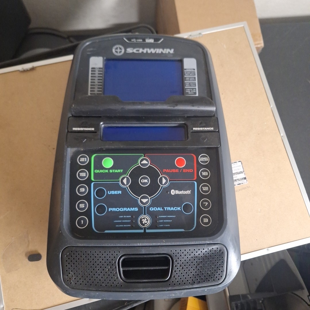 Schwinn 170 Upright Exercise Bike Console Control Panel Blue