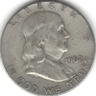 1962-D 50 cent, Franklin silver half dollar (U.S. COIN, MONEY, COLLECTIBLE)