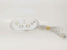 Official Nintendo Wii Pro Controller Classic White RVL-005 OEM Tested