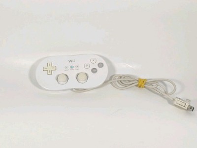 Official Nintendo Wii Pro Controller Classic White RVL-005 OEM Tested