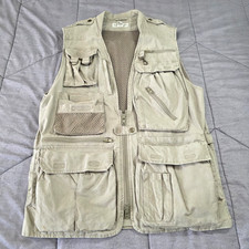 Vintage Banana Republic Photography Safari Field Vest Men's Medium Fishing
