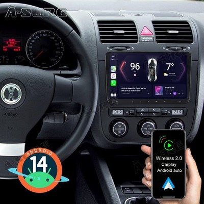 32G Android 14 Carplay Autoradio Für VW GOLF 5 6 Passat Touran Plus Caddy Polo