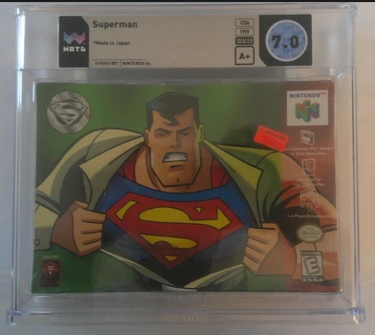 Superman 64 Wata 7.0 A+ N64 Nintendo 1999 Factory Sealed NIB New WATA PSA Games - Image 3 of 4