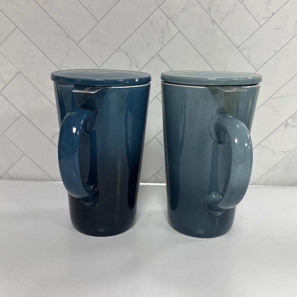 Xícaras de chá Dowan com infusor e tampa, caneca de chá, caneca infusor de chá cerâmica 2x lote de 2 - Imagem 4 de 4