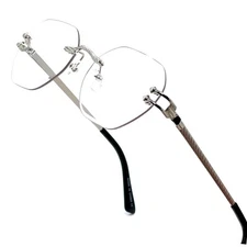 Sunglasses Clear Lens Silver Frame Classic Uv400 Protection Party Music Trendy