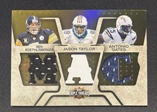 2008 Topps Triple Threads - Ben Roethlisberger Jason Taylor Antonio Gates /6 MEM