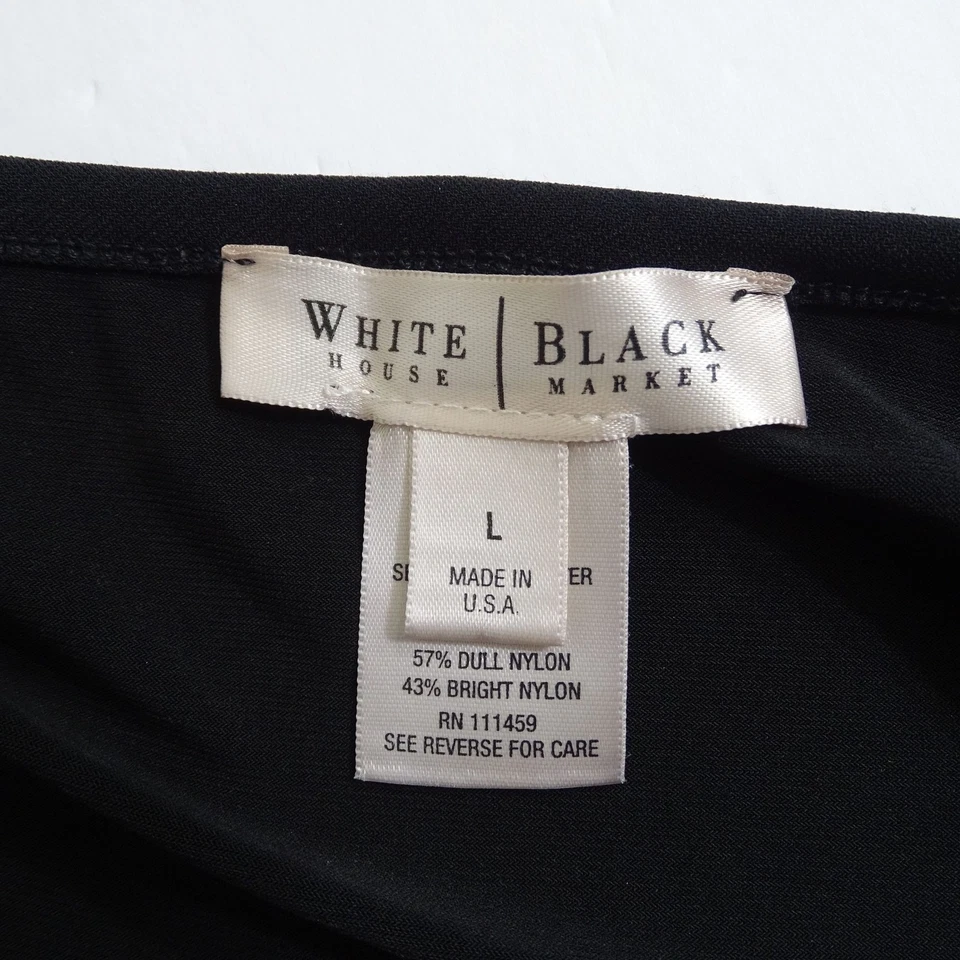 Top halter de encaje negro mercado negro de la Casa Blanca para mujer talla L sin mangas fiesta  Foto 4 de 4