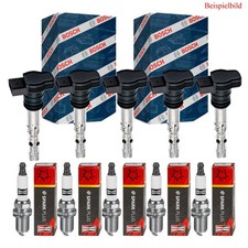 5x BOSCH Zündspule + CHAMPION Zündkerze für Fiat Coupe FA/175 2.0 20V Turbo