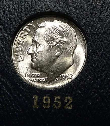 1952 Roosevelt Dime  Brilliant Uncirculated - FB Or Near