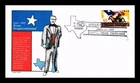 DR JIM STAMPS US COVER TEXAS STATEHOOD SESQUICENTENNIAL FDC PANDA THERMOGRAPHED