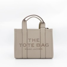 Marc Jacobs Women's The Leather Small Tote Handbag Cement Gray OS