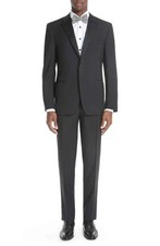 CANALI 13793 Wool  Mohair Black Tuxedo, Size 50 R 60 EU FITS 48 - 2,495