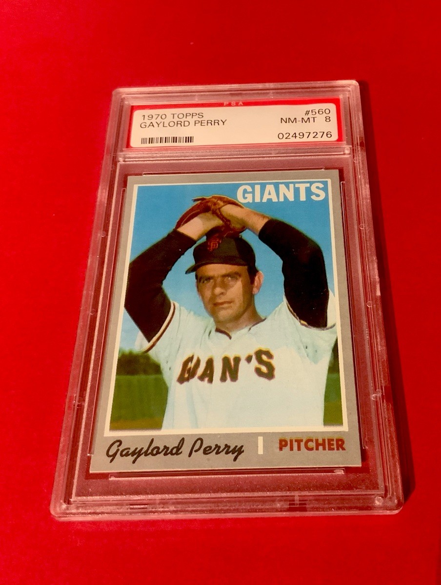 1970 Topps Baseball  # 560 - GAYLORD PERRY SAN FRANCISCO GIANTS - PSA 8 NM-MT