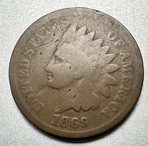 1869 INDIAN CENT  GOOD DETAILS   KEY DATE  #1872