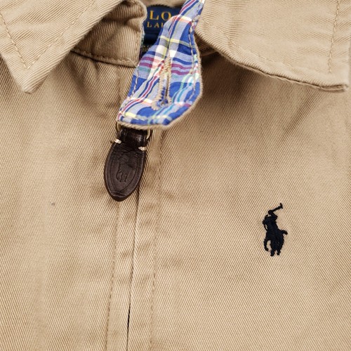 Polo Ralph Lauren Jacket Kids 5 Khaki Twill Full Zip Harrington Collared Bomber - Picture 7 of 12