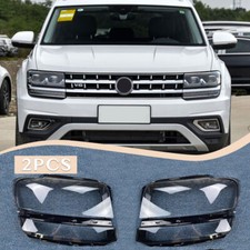 Pair Headlight Lens Housing+Sealant Glue Trim kit For Volkswagen Atlas 2018-2020
