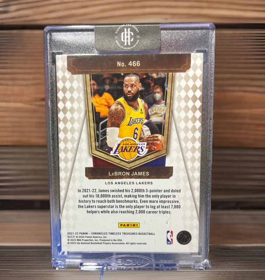 2021-22 LeBron James Panini Chronicles Timeless Treasures Blue 74/99 #466 - Image 2 of 2