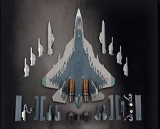 Modellino pressofuso finito Terebo 1/72 russo Sukhoi SU-57
