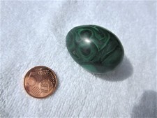 MALACHIT EI POLIERT 80 Gramm 4,2 cm x 3 cm HANDSCHMEICHLER SEHR SELTENE MASERUNG