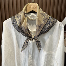 Pure 12 Momme Silk Wrap Scarf Bandanna flowers and plants Square Shawl 65X65cm