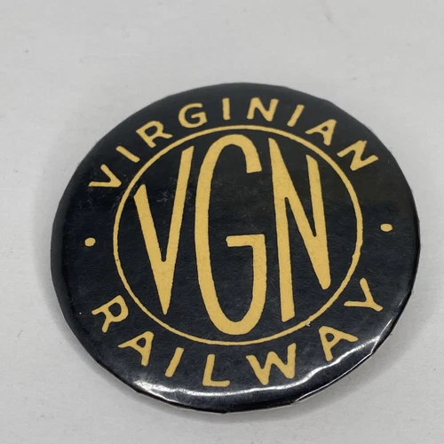 Virginian Railway Pin Button Vintage Railroad Collectable 2-1/4”