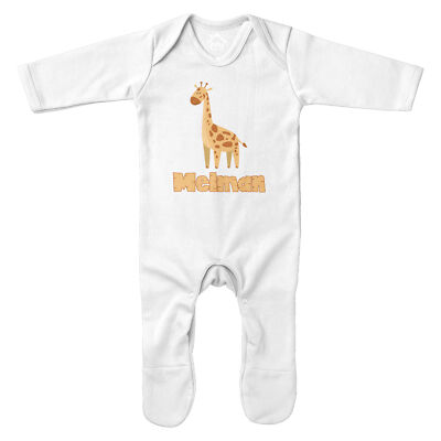 Personalisierter süßer Giraffe Strampler Tier Geschenke für Neugeborenes Baby Weihnachten...
