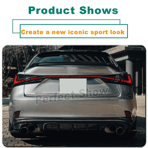 Fit for Lexus IS350 ISF 2013-2016 REAL Carbon Rear Bumper Diffuser Lip Spoiler - Picture 10 of 14