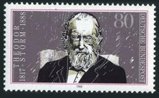 Germany 1557,MNH.Michel 1371. Theodor Storm,1817-1888,poet,novelist,1988.