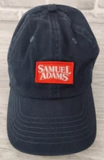 Sam Adams Beer Navy Blue Hat Cap Cloth Strap Back One Size with Patch Logo