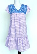 NWT J Marie embroidered Gingham Josie Dress size XSmall Retail 114 Price 65