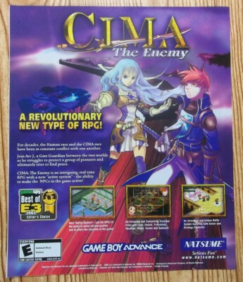 CIMA The Enemy Game Promo RPG GBA Gameboy Advance 2004 Vintage Print Ad Poster 