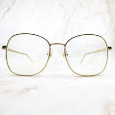 AO Safety Z87 Eyeglasses Frame Women's Polished Gold Metal Aviator Full Rim 135