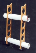 Solid Teak Six Hole Map Rack