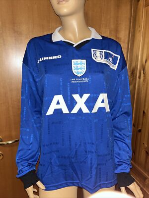 Maillot De Foot Vintage Umbro Années 90 - Manches Longues, Taille M, Occasion Très Bon état