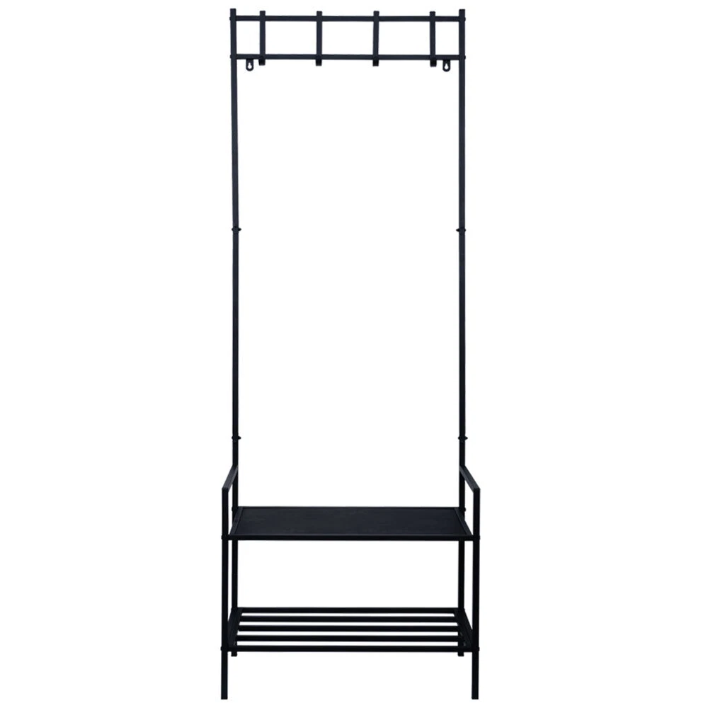 Garderobenständer Kleiderständer Schuhregal freistehend 4x Kleiderhaken H 168 cm