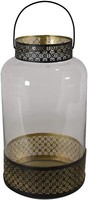 Laterne Windlicht ø20X37Cm Orientalisch Glas Und Metall