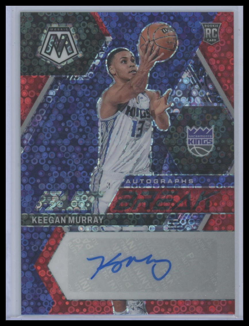 2022-23 Panini Mosaic #FB-MUR Keegan Murray Autographs Fast Break Red #/49