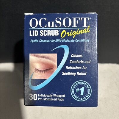 OCuSoft Lid Scrub Original Box of 30 Individually Wrapped Pre-Moistened Pads