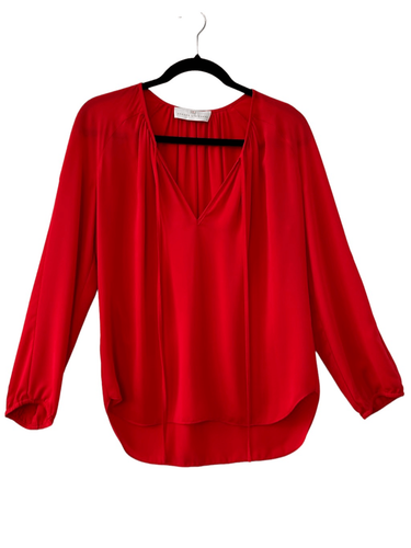 Amanda Uprichard Women's Antonia Top – Sleeveless Jacquard Blouse With Fringe Trim