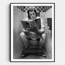Pulp Fiction Bathroom Toilet Scene Funny Travolta Wall Art Poster Print