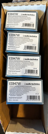 Audio Technica ES-947W Wide Range Cardioid Condenser Microphone White (LOT OF 4)