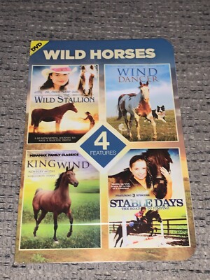 4 Film Wild Horses (DVD) - Wild Stallion Wind Dancer King Wind Stable Days