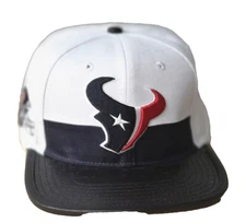 Houston Texans 10 Years 2002-2012 White Hat Pro Standard Leather Brim Strapback