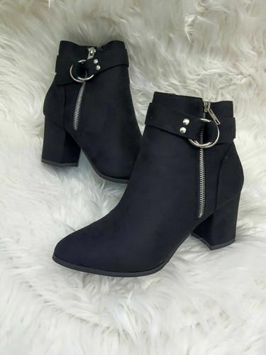 STIVALETTI DONNA CON TACCO MEDIO R968 STIVALETTO NERO RAGAZZE INVERNO | eBay