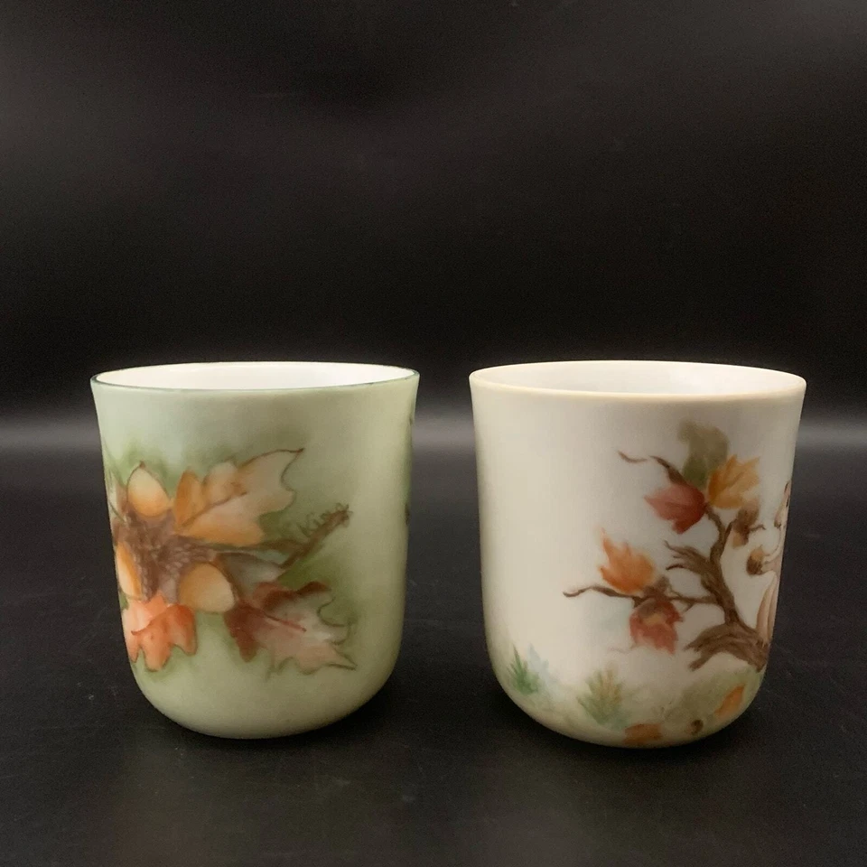 Tazas de porcelana vintage años 60 ardilla bellota Kurtis King Bone China Foto 4 de 4