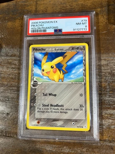POKEMON 2006 EX Holon Phantoms PIKACHU #79 PSA 8 RARE