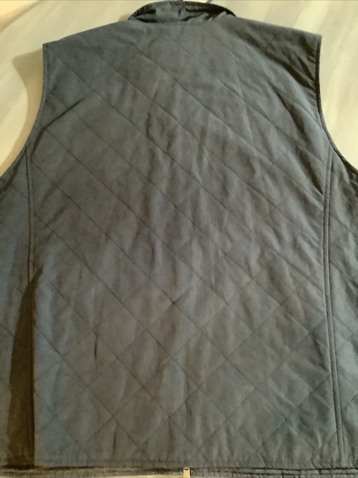 Faconnable Men’s Navy Blue Zip Up Vest XXL New W/Tags, Quilted